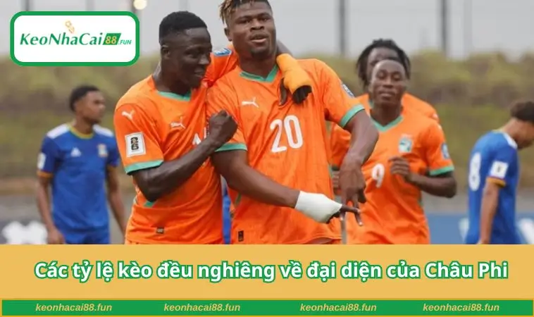 Các tỷ lệ kèo đều nghiêng về đại diện của Châu Phi
