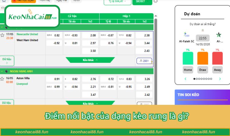 Đặc điểm nổi bật của kèo rung