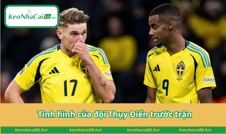 Tình hình của đội Thụy Điển trước trận