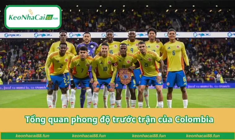 Tổng quan phong độ trước trận của Colombia